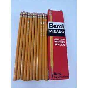 Vintage 1970's Berol Eagle Mirado 174-4 Hard Pencils Box Of 11, Unsharpened